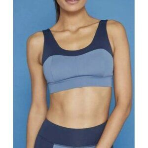 Bandier DLC‎ Sports Bra Size M Rival Navy Dusk Blue Lightly Padded XS